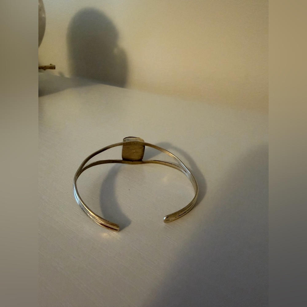 Turquoise & Sterling Silver Cuff - Picture 7 of 11